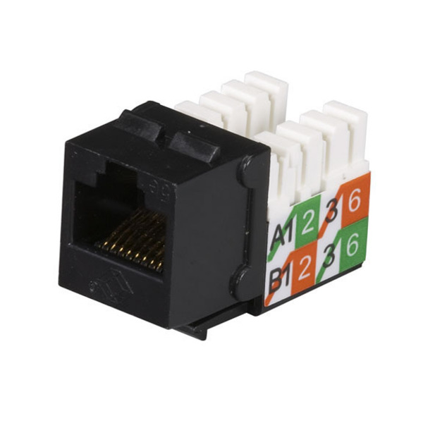 Black Box Gigabase2 Cat5E Jack, Universal Wiring,  FMT921-R2-25PAK